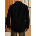 thumbnail image 5 of JMIERR Men Corduroy Jacket Casual Button Down Shirts Ribbed Long Sleeve Shacket Jackets Jacket with Flap Pockets S-XXL, 5 of 6