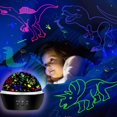 thumbnail image 3 of Wooden Hollowed Dinosaurs Nightlight Home Tabletop kids children room Decor with Lamp Triceratops, 3 of 8