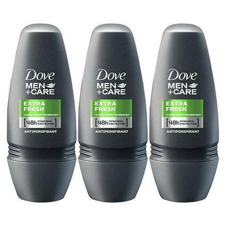 3 x Dove Mens + Care Extra Fresh Roll On Anti Perspirant Deoderant for Men 50ML