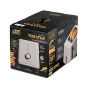 Thyme & Table 2-Slice Toaster, Extra-Wide Slots with Removable Crumb Tray, Sand White