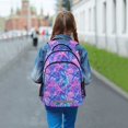 thumbnail image 6 of FORMRS Kids School Backpack Elementary Student Unisex Travel Bookbag with Reflective Stripes, Purple Starfish Pattern, 6 of 7