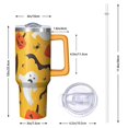 thumbnail image 2 of 40 Oz Halloween Tumbler with Handle and Straw, Haunted Ghost Skull Cat Travel Tumbler, Halloween Birthday Gifts for Women Adults Teenagers, 2 of 5