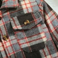 thumbnail image 6 of QUYUON Toddler Girls Flannel Shirts Kids Toddler Flannel Shirt Jacket Plaid Long Sleeve Button-Down Blouse Tops with Pocket Baby Boys Girls Fall Shirt Coat Outwear Q-31-Coffee 2T-3T, 6 of 8