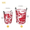 thumbnail image 3 of Fuzoiu Abstract meat Print Circular Hamper,Laundry Basket with Handle,Collapsible Laundry,Dirty Clothes Storage Basket,for Bedroom Bathroom Dorm Living Room-Small, 3 of 6
