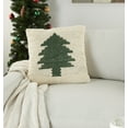 thumbnail image 4 of Mina Victory Holiday Tree Loops 20"X20" Green Ivory Throw Pillow, 4 of 6