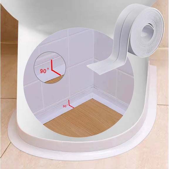 Sealing Strip, 1.5 "x 10.5" Self-adhesive Tape, PVC Waterproof Sealing Tape for Bathroom, Bathtub, Kitchen and Toilet Wall