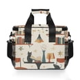 thumbnail image 7 of FORMRS Insulated Cooler Bag 24 Cans Capacity Soft Leakproof Lunch Box with Side Pockets, Cats Reading Pattern, 7 of 7