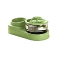 thumbnail image 3 of 2 in 1 Cat Feeder and Water Fountain, Cat Water Fountain and Food Bowl, Pet Water Dispenser with Balanced Base, Automatic Flower Fountain & Large Capacity Bowl _ #05 _ Green _ B, 3 of 6