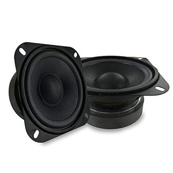 MIYAKO USA (TS-416) Professional Grade Replacement for Speaker 50 watts Power at 4 ohms 10oz Magnet Round Speaker for Repairs Black (1 Pair)