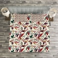 thumbnail image 3 of Ambesonne Colorful Quilted Bedspread Set 3 Pcs, Modern Swirls Leaves, Queen Size, Multicolor, 3 of 3