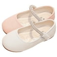 thumbnail image 5 of LUOGENLI Slippers Girls Slippers Size 4.5 Big Kid Girls Sandals Fashion New Pattern Cute Princess Shoes Flat Bottom Comfortable and Lightweight Hook Loop Casual Shoes White 28, 5 of 9