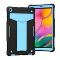 thumbnail image 3 of Dteck Shockproof Case For Samsung Galaxy Tab A 10.1 2019 Model SM-T510 T515, Heavy Duty Rugged Hybrid Case High Impact Full Body Kickstand Protective Cover (no built-in screen protector), Black + Blue, 3 of 5