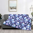 thumbnail image 2 of Disketp crystal Skull flower leaf Flannel Blankets - Thick and Warm Blanket for Winter, Soft Fuzzy Plush King Blanket for All Seasons40"x30", 2 of 6