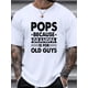 thumbnail image 1 of Stylish Men's Casual T-Shirt with "POPS" Graphic Print , Crew Neck, 1 of 5