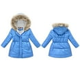 thumbnail image 3 of GYRATEDREAM Girl's Winter Coat Jacket Hooded Kids Toddler Parka Outwear Warm Cotton Puffer Hooded Jacket 4-10T, 3 of 10
