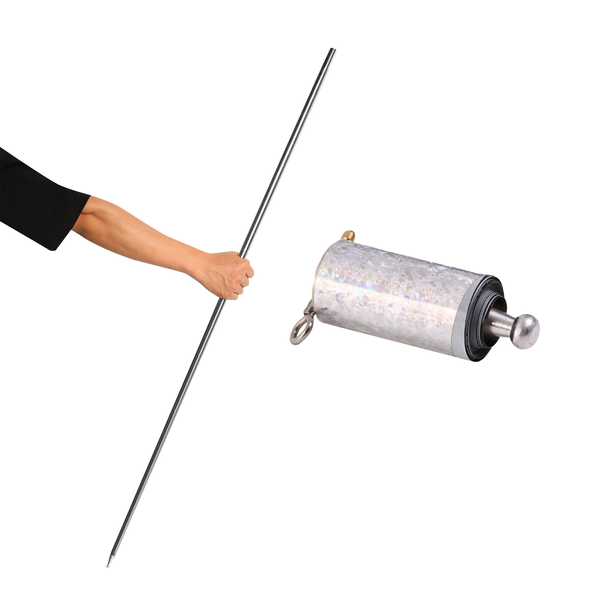Silver Metal Appearing Cane Wand Stick Stage Magic Trick Gimmick ILLUSION 