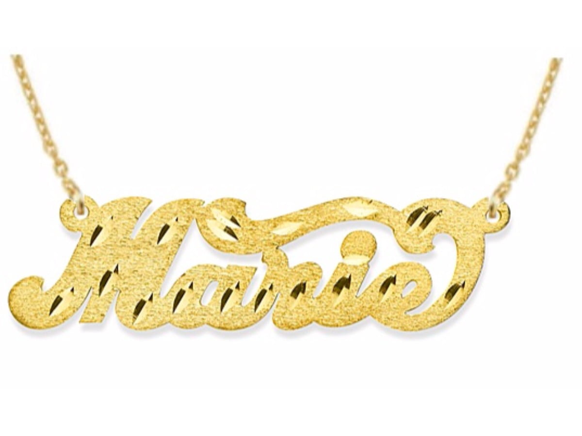 Diamond Cut Nameplate Necklace Special 