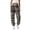 Black, variant on Women Jogger Sweatpants, Zebra Tiger Snake Striped Pattern Elastic Drawstring Waist Jogging Pants, Loose Cuffed Ankle Casual Trousers With Side Pockets, Relaxed Fit Bottoms