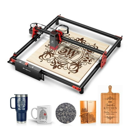 Algo DIY KIT 5W Engraver, Super Easy Cutting Engraving Machine for DIY Acrylic, Wood and Metal, 12000mm/min Engraving Speed Support WiFi and Emergency Stop