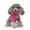 Hot Pink_M, variant on OutmaxHome Dog Costumes Four-Legged Clothes Turtleneck Color Stripes Shirt Soft Puppy Pajamas Spring Summer Pet Blouse