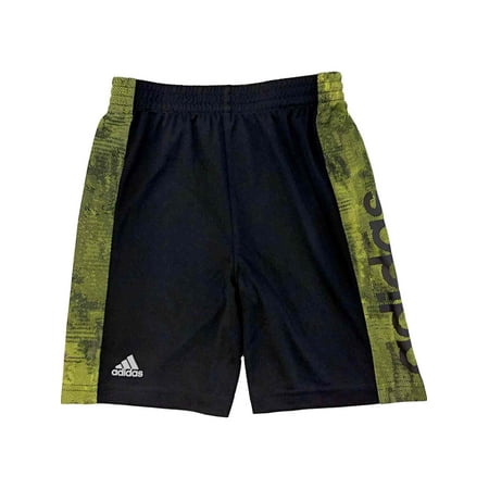 Adidas Climate Boys Black & Yellow Side Athletic Basketball Gym Shorts 4