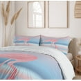 thumbnail image 6 of Ambesonne Flamingo Duvet Cover Sets, Birds in Love Lake, 2-Queen, Pink Blue, 6 of 7