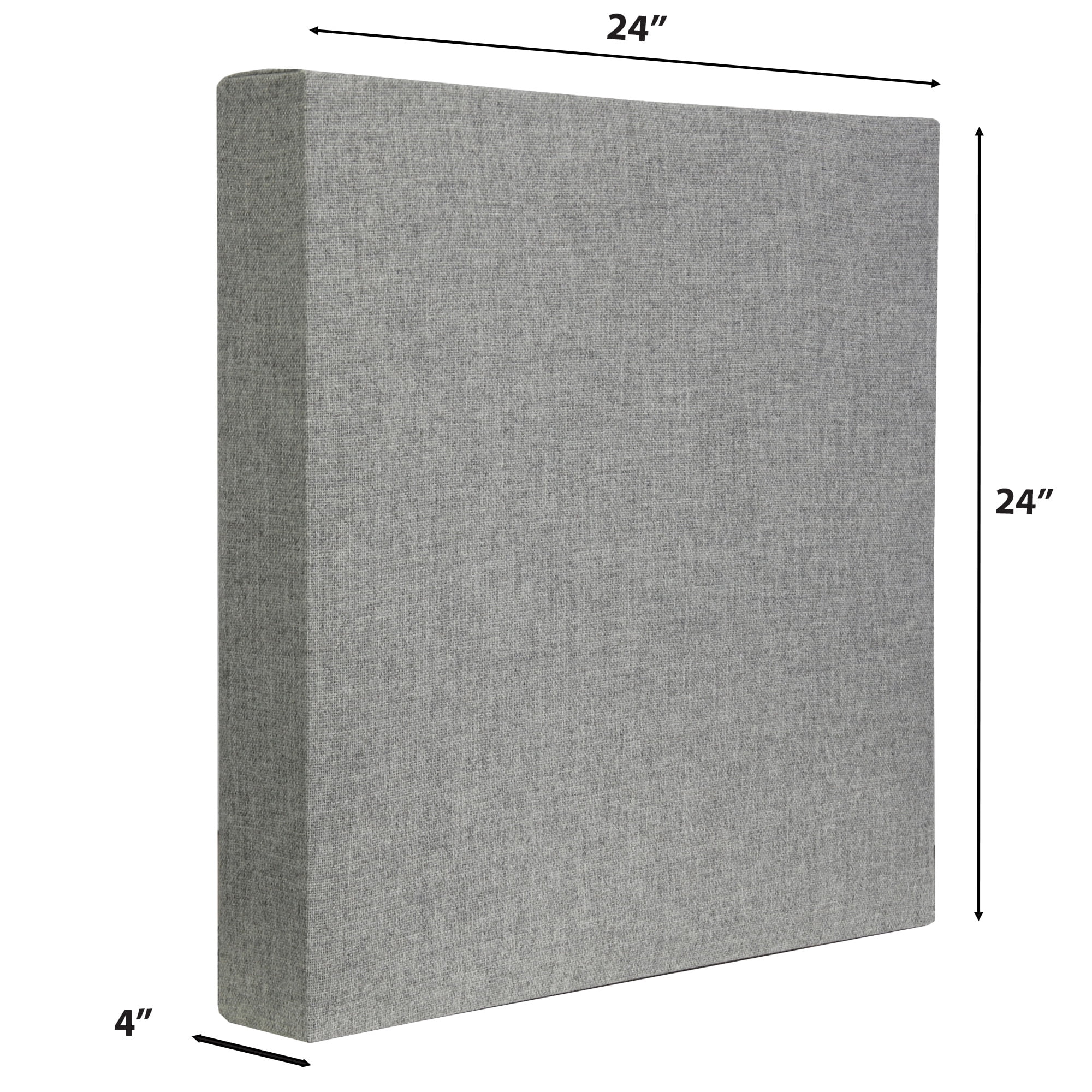 ATS Acoustics ECO Panel Low-VOC Professional Studio Recording Booth Sound Absorbing Acoustic Panel 24" x 24" x 4" (Merle Grey)