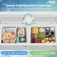 thumbnail image 2 of Arctic King 3.5 Cu Ft Convertible Chest Freezer or Refrigerator, Manual Defrost, Mechanical Thermostat, Removable Basket, White, 2 of 17