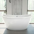 thumbnail image 2 of Dreamline BTCA6032WFXXC00 Caspian 60" Free Standing Acrylic Soaking Tub - White, 2 of 12