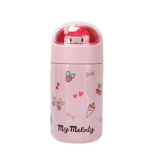 Termo de dibujos animados Kawaii Sanrios Hello Kitty Cinnamoroll My Melody para niños, vaso aislado de acero inoxidable, botella de agua térmica