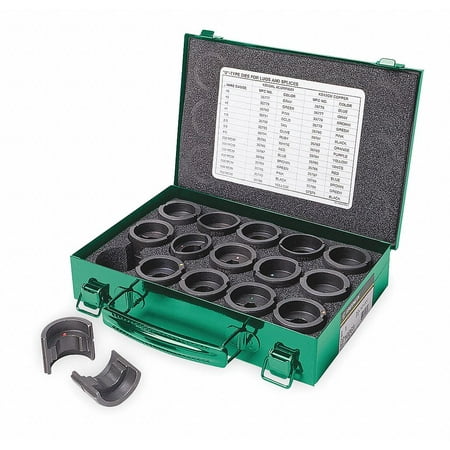 

Greenlee KD12CU 12-Ton Crimping Die Kit for #6 - 750 Copper Connectors