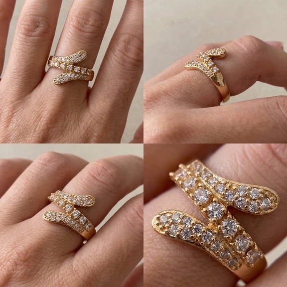 2Ct Round Cut Cubic Zirconia Women Engagement Band Ring 14K Rose Gold Plated Free Size