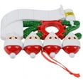 thumbnail image 4 of Personalized Quarantine Family 2020 Christmas Ornament Family Members of 4 Gifts for Grandkids Co-Workers Friends (Customize IT Yourself, Family of 5), 4 of 8