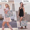 thumbnail image 6 of Large Capacity Tote Bag,Pioneer Flower Floral Print Pattern Handbag Fashion Luxury Tote Bag,15.7"x13"x 5.1" Inches,Laptop Compatible, 6 of 6