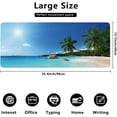 thumbnail image 3 of Ocean Desk Mat,ANSE Lazio Beach at Praslin Island Extended Gaming Mouse Pad,Large Non-Slip Rubber Base Mousepad with Stitched Edges,Waterproof Mouse Mat Desk Pad for Office Game Home 35.4x15.75 in, 3 of 12