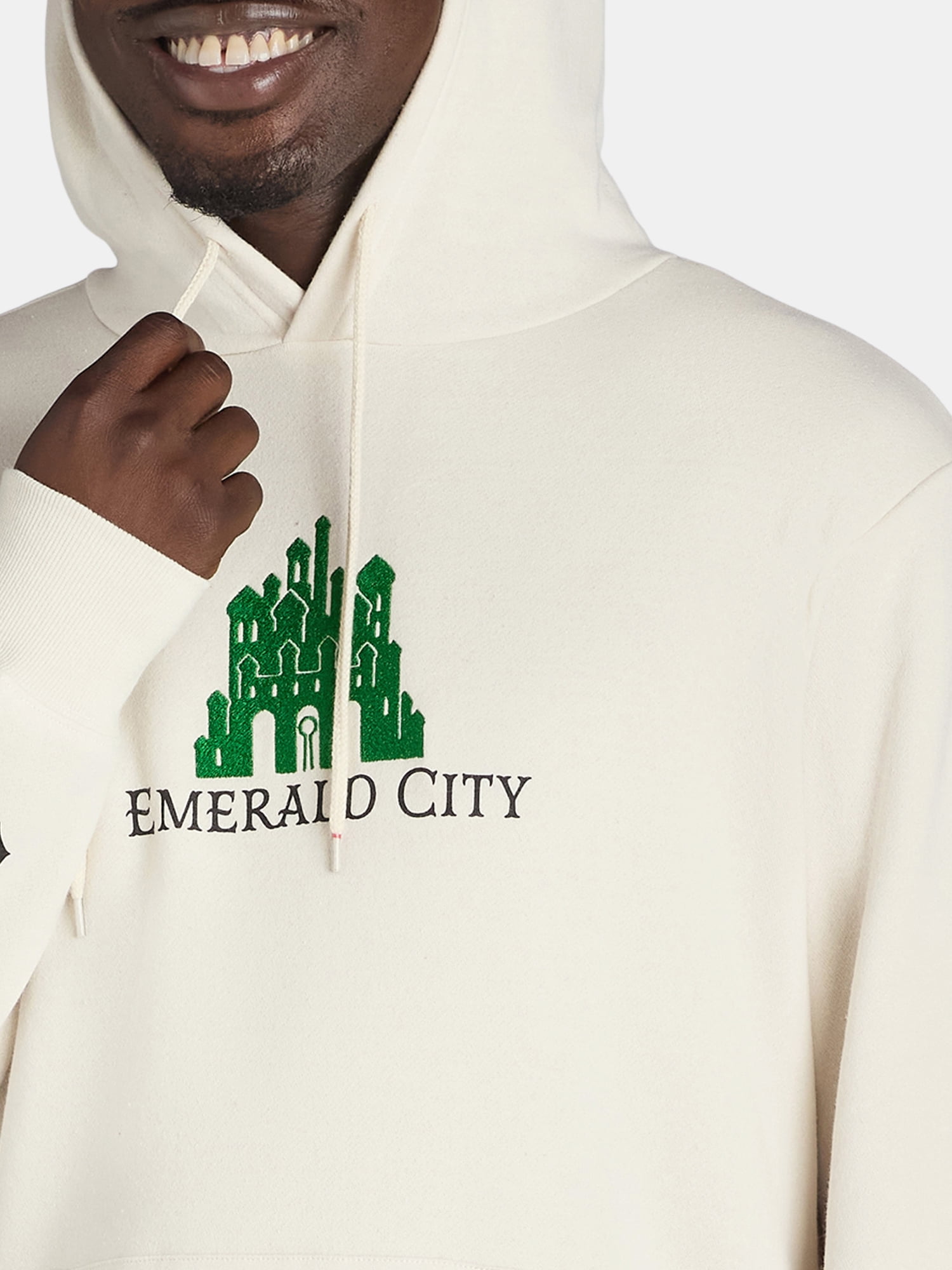 Wicked Men's and Big Men’s Embroidered Emerald City Graphic Hoodie, Sizes S-3XL