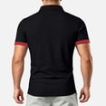 thumbnail image 5 of Yungyresw Polo Shirt for Men Slim Fit Short Sleeve Polo Contrast Trim Button Placket T-Shirt for Summer Wear Casual, 5 of 7