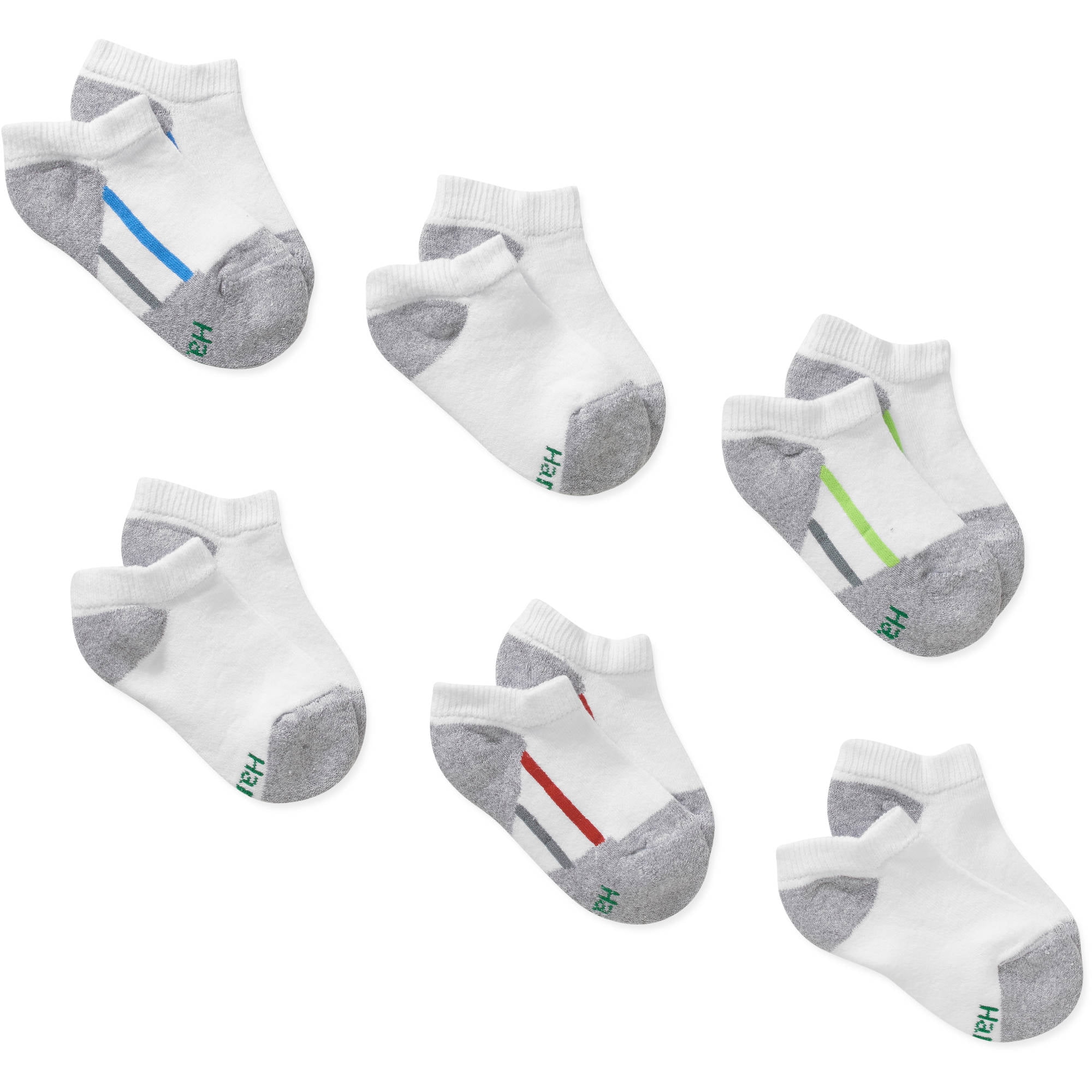 Hanes No Show Socks, 6 Pairs (Little Boys & Big Boys)