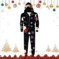 thumbnail image 2 of Generic Snowflakes Santa Christmas Xmas Jammies Family Christmas Pajamas Matching Sets New Year Sleepwears for Family Holiday Family Set Long Sleeves Pant(M,a-Dark Blue), 2 of 5