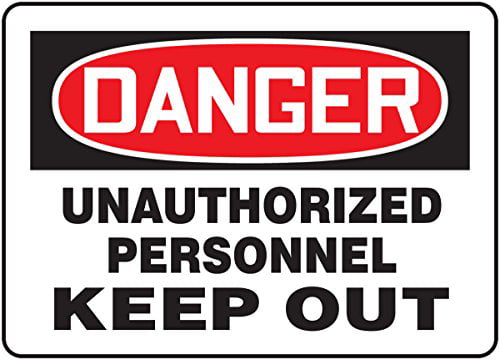 7 Length x 10 Width x 0.004 Thickness Red/Black on White LegendDanger Unauthorized Personnel Keep Out 7 Length x 10 Width x 0.004 Thickness Accuform Signs MADM067VS Adhesive Vinyl Safety Sign LegendDanger Unauthorized Personnel Keep Out 