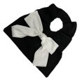 thumbnail image 3 of Bolso de mano para mujer, de piel sintética, con lazo, moderno, suave, portátil, con asa, color negro, tamaño libre, 3 of 8