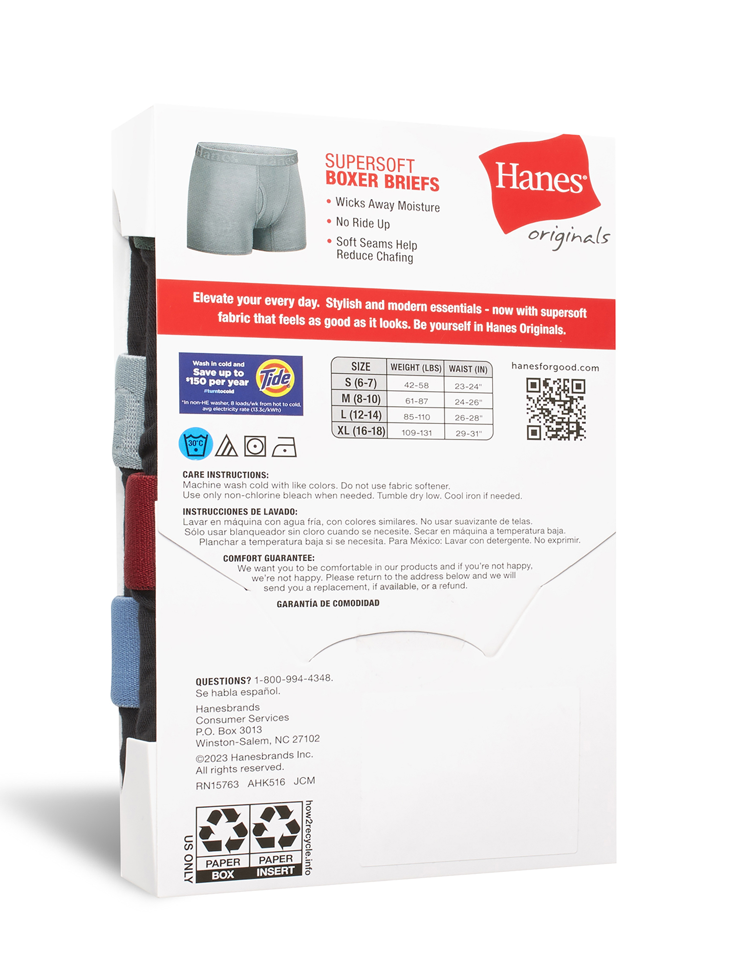 Hanes Originals Boys' SuperSoft Boxer Briefs, 5-Pack photo 3
