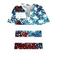 thumbnail image 4 of Cotton Plus Size T Shirt for Women Graphic Loose V Neck Top July 4th Print Short Sleeve L-5X Casual Large Tee (XX-Large, July 4th #3), 4 of 5