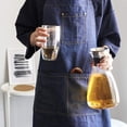 thumbnail image 2 of Delantal vaquero, delantal con pechera ajustable unisex con 3 bolsillos, delantal de cocina, delantal de cocina, delantales para mujeres y hombres, para cocina, restaurante, cafetería, 2 of 7