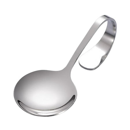 

Serving Spoons Stainless Steel Spoon Soup Spoons Polished Table Serving Cooking Tableware Appetizer Spoon Feeding Spoon for Cafe Bars Home Argent