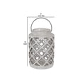 thumbnail image 5 of Cement Lantern with Cut Out Design and Hollow Space, Gray, 5 of 5