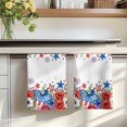 thumbnail image 7 of 4th of July Floral Kitchen Towels Set of 2, Blue Red Independence Day Stars Absorbent Dish Towels for Kitchen, Microfiber Hand Towel, Quick Drying Tea Towel for Cleaning Decorative Dishcloths, 7 of 7