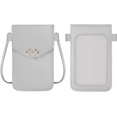 thumbnail image 1 of SHAR Women's Small Cell Phone Bag, Women's Mini Pu Leather Shoulder Bag, Touch Screen Cell Phone Pouch With Adjustable Shoulder Strap, Women's Cell Phone B, 1 of 5