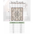 thumbnail image 6 of No Hook Shower Curtain with Snap in Liner, Retro Floral Persian Tribal Style Hotel Shower Curtains for Bathroom, Washable Shower Curtain Liner Set with Mesh Top Window, 48"x72", 6 of 6