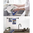 thumbnail image 5 of Nautical Anchor Kitchen Dish Towels for Drying Dishes Set of 2, Vintage Navy Blue Wooden Boards Country Waffle Weave Microfiber Hand Tea Bathroom Towels Quick Dry & Absorbent Towel 15.7x23.6, 5 of 7
